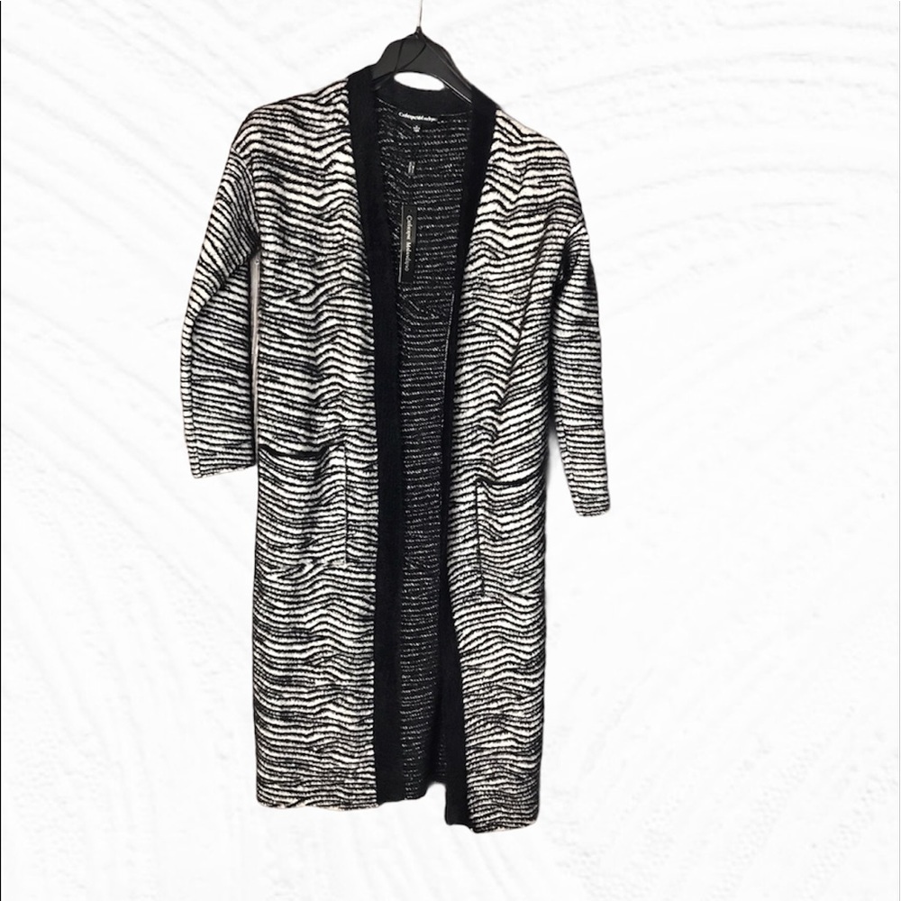 NWT Catherine Malandrino Zebra Open Front Cardiga… - image 11